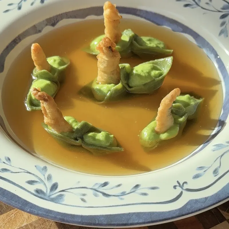 Tortelli in broth